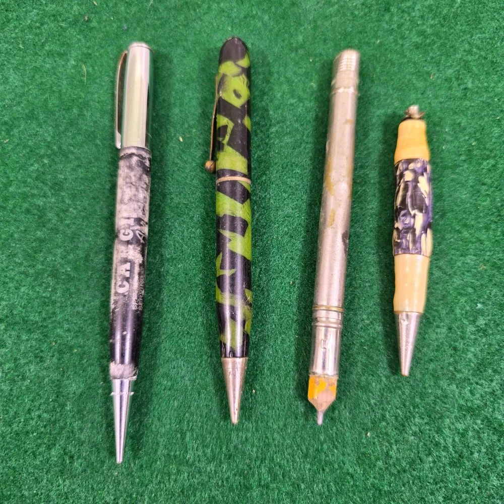 Vintage Mechanical Pencil Lot Marbled Celluloid Metal South Bend Box Antique